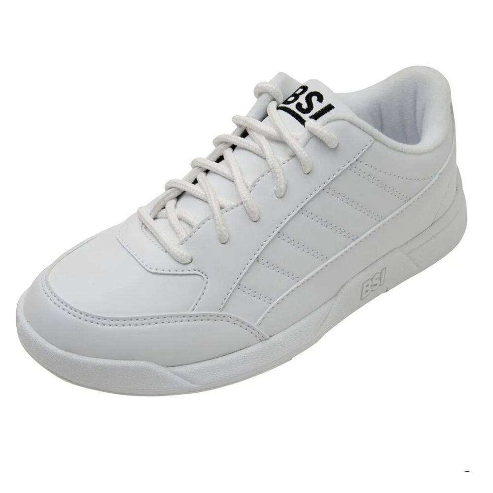 BSI Youth Girls 433 Sport Bowling - Lightweight Leather Shoes  White, Kids SZ 13